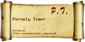 Persely Timur névjegykártya